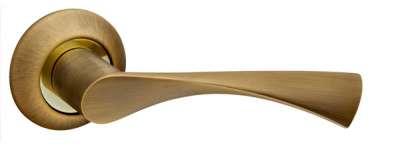 Door handles on rose 101 R02 AB/GP-7